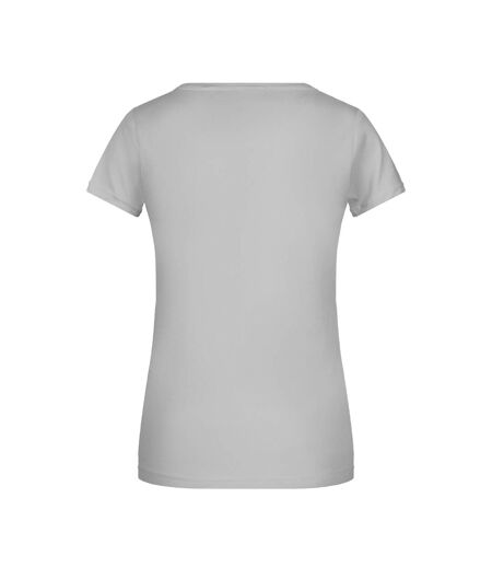 T-shirt Basic Femme Gris Clair James And Nicholson