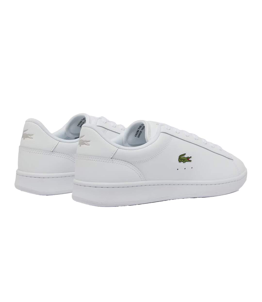 Mens Carnaby Leather Flat Trainers White Lacoste-2