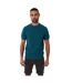 Mens Cable Knit Crew Neck T-shirt Blue Green Threadbare-1