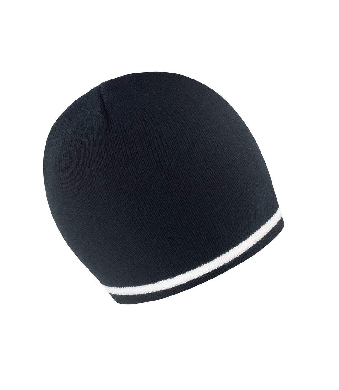 Bonnet National Adulte Noir Blanc Result Winter Essentials-2