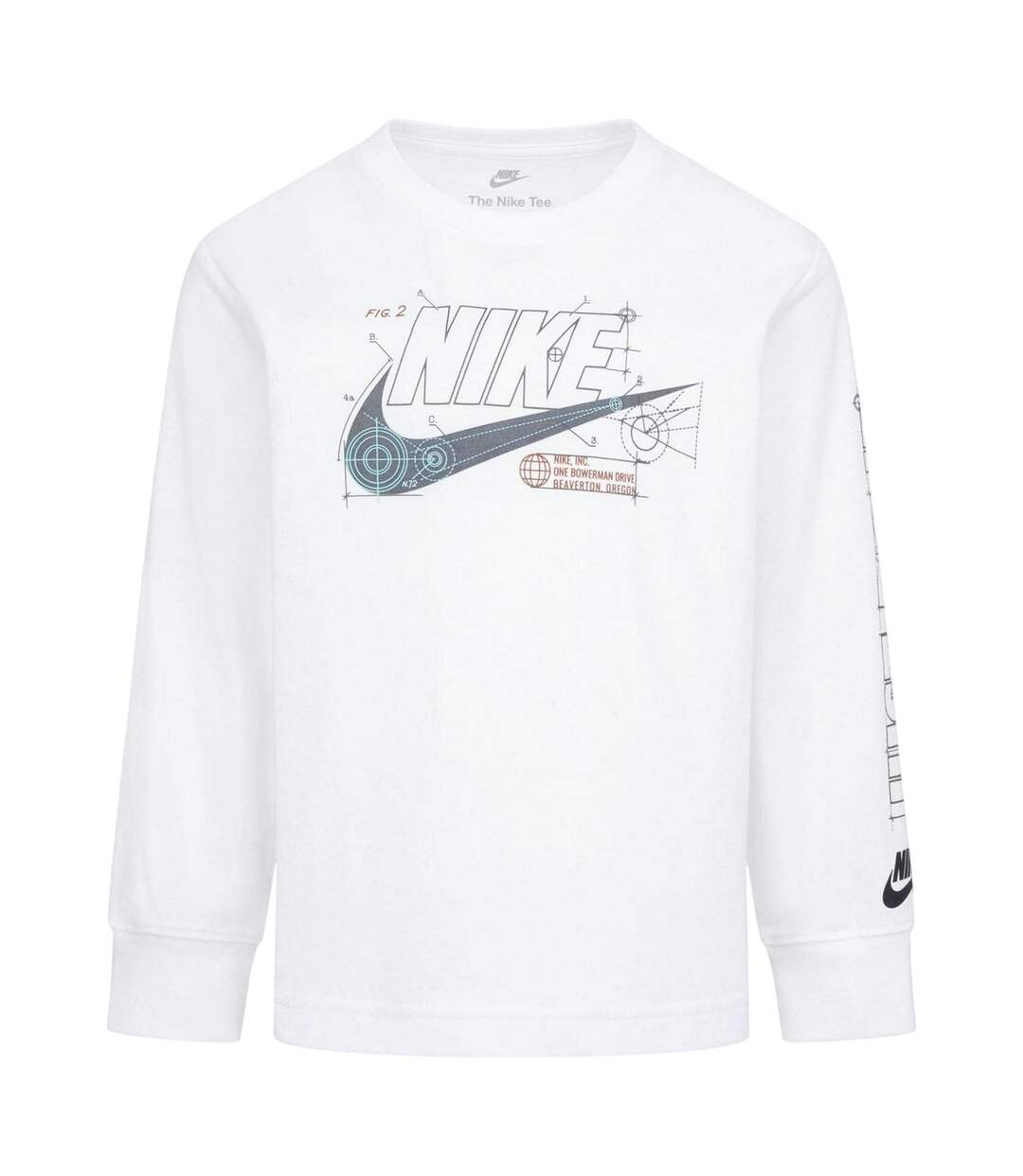 T-shirt Manches Longues Motif/style Plan Femme Blanc Nike-1