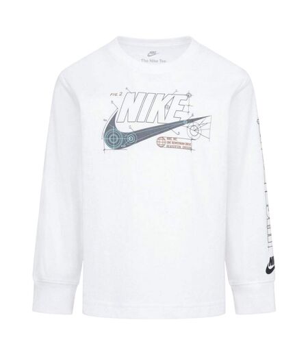 T-shirt Manches Longues Motif/style Plan Femme Blanc Nike