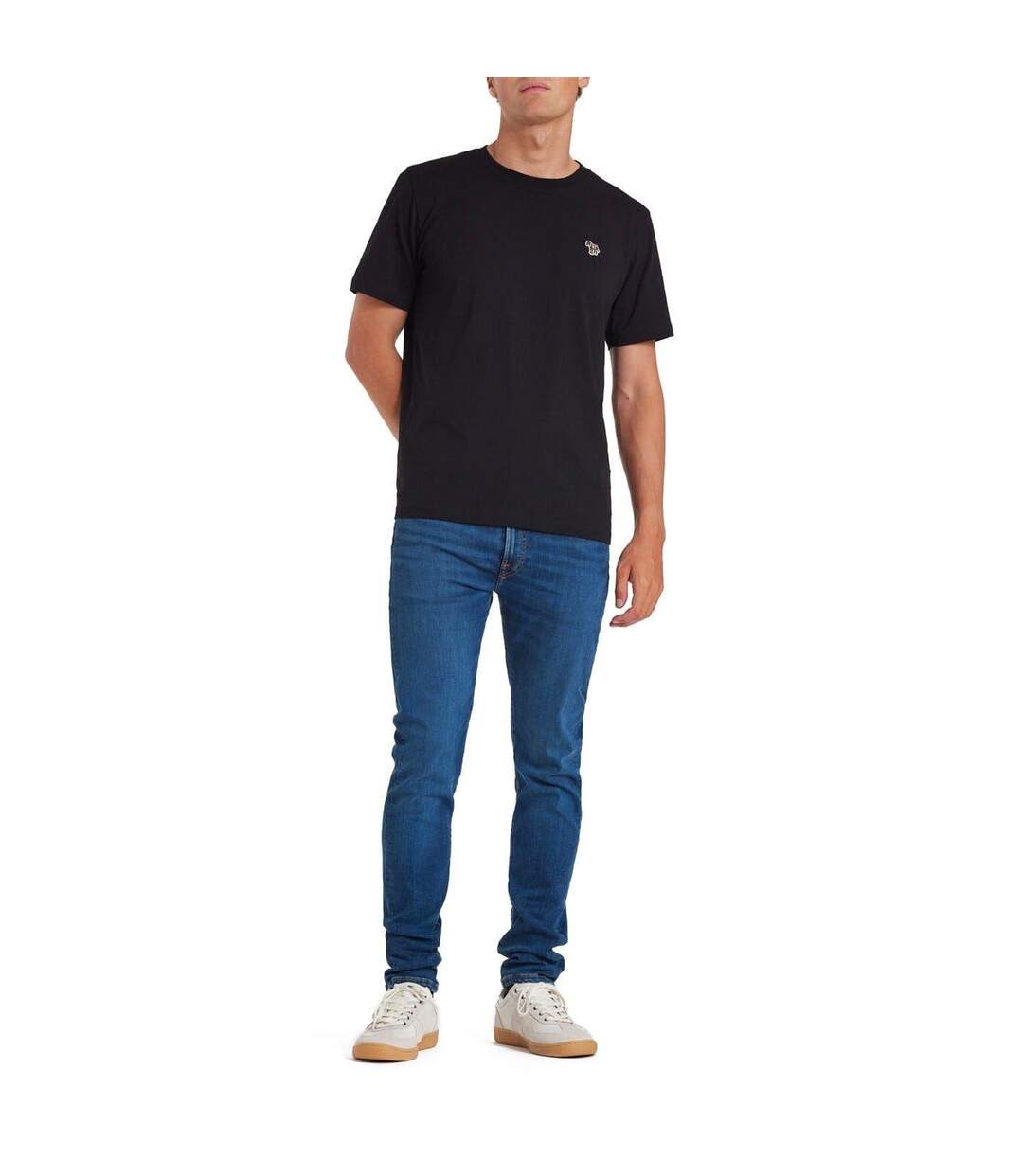 Mens Embroidered Motif Cotton T-shirt Black Paul Smith-3
