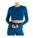 Womens/ladies pro long-sleeved training crop top poseidon Umbro-3