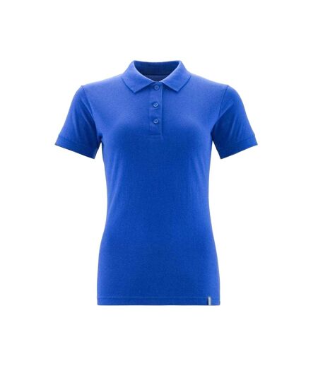 Womens/ladies Crossover Plain Polo Shirt Royal Blue Mascot
