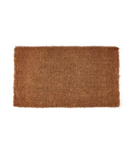 Coir door mat 60cm x 35cm brown Groundsman