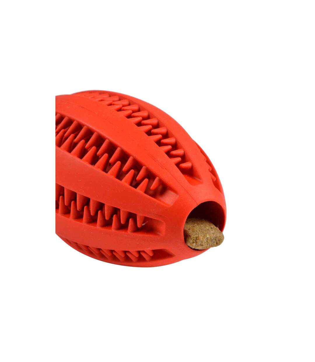 Jouet pour Chien Distributeur Ovale 11cm Rouge-3