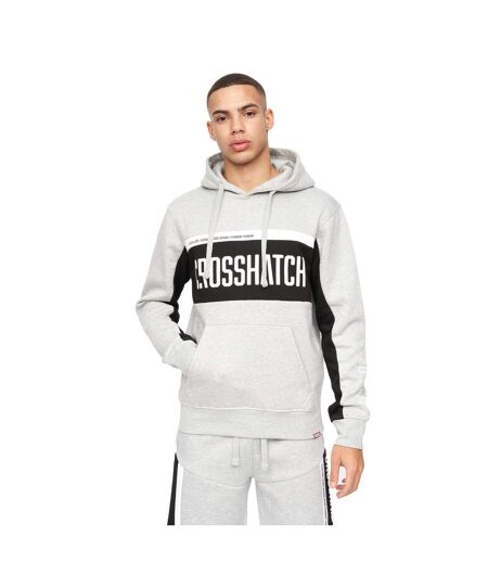 Sweat À Capuche Silomane Homme Gris Chiné Crosshatch