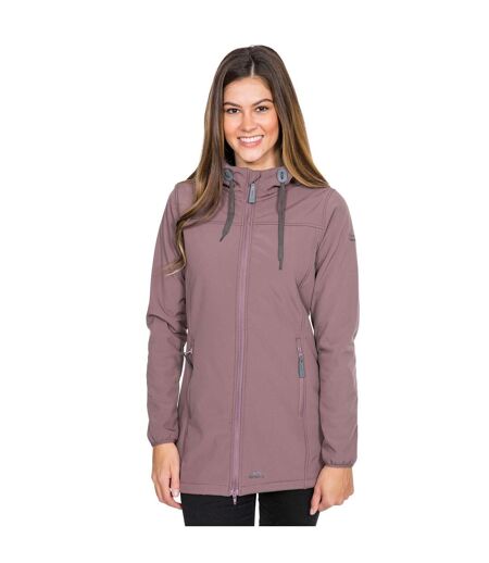 Trespass Womens/Ladies Kristen Longer Length Hooded Waterproof Jacket (Dusty Heather) - UTTP4195