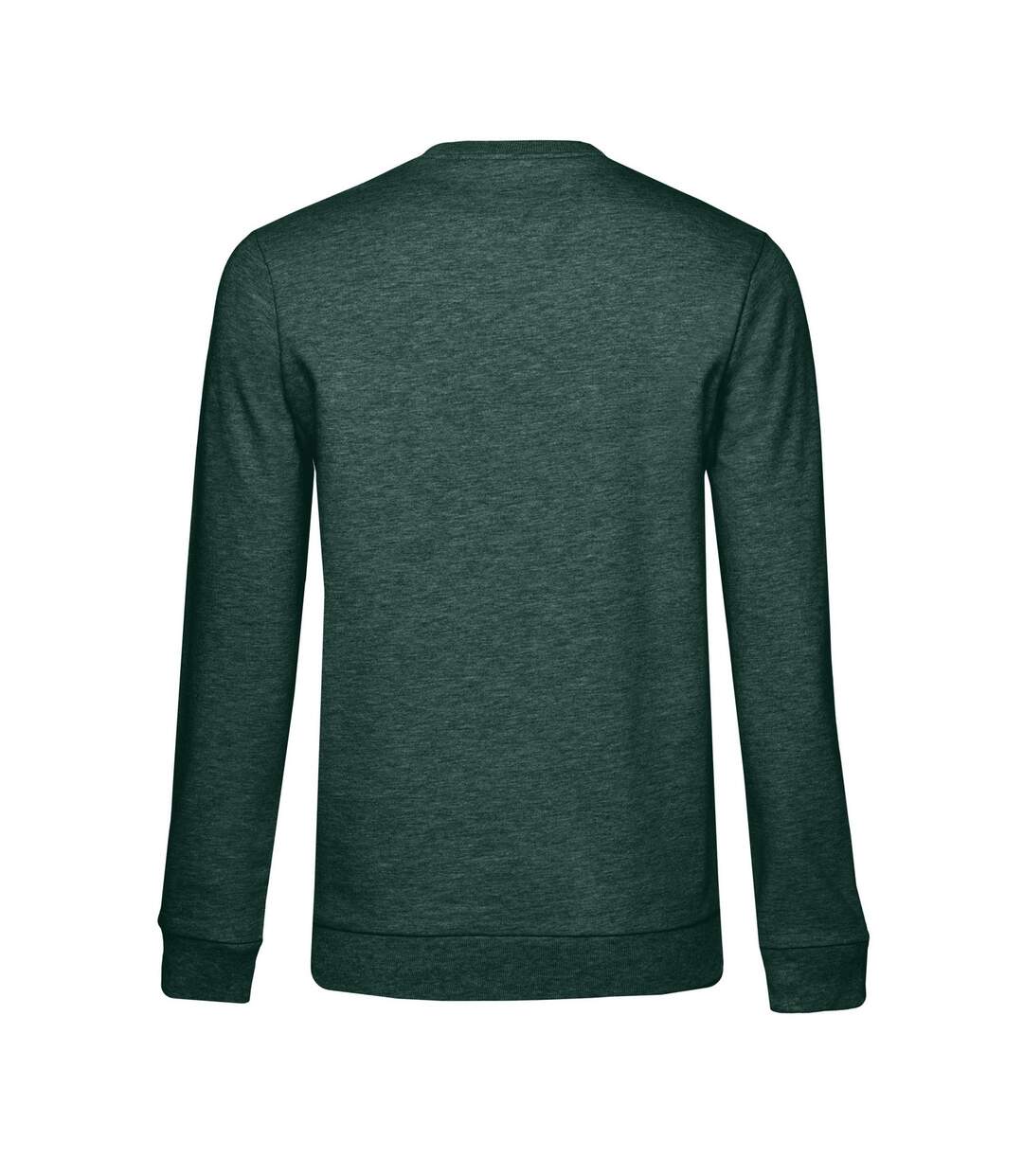 Sweat Manches Cousues Femme Vert Foncé Chiné B&C-2