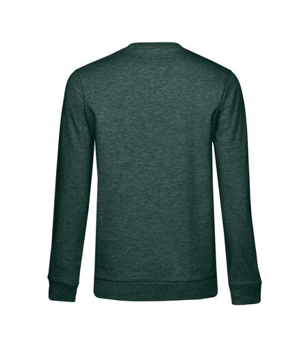 Sweat Manches Cousues Femme Vert Foncé Chiné B&C