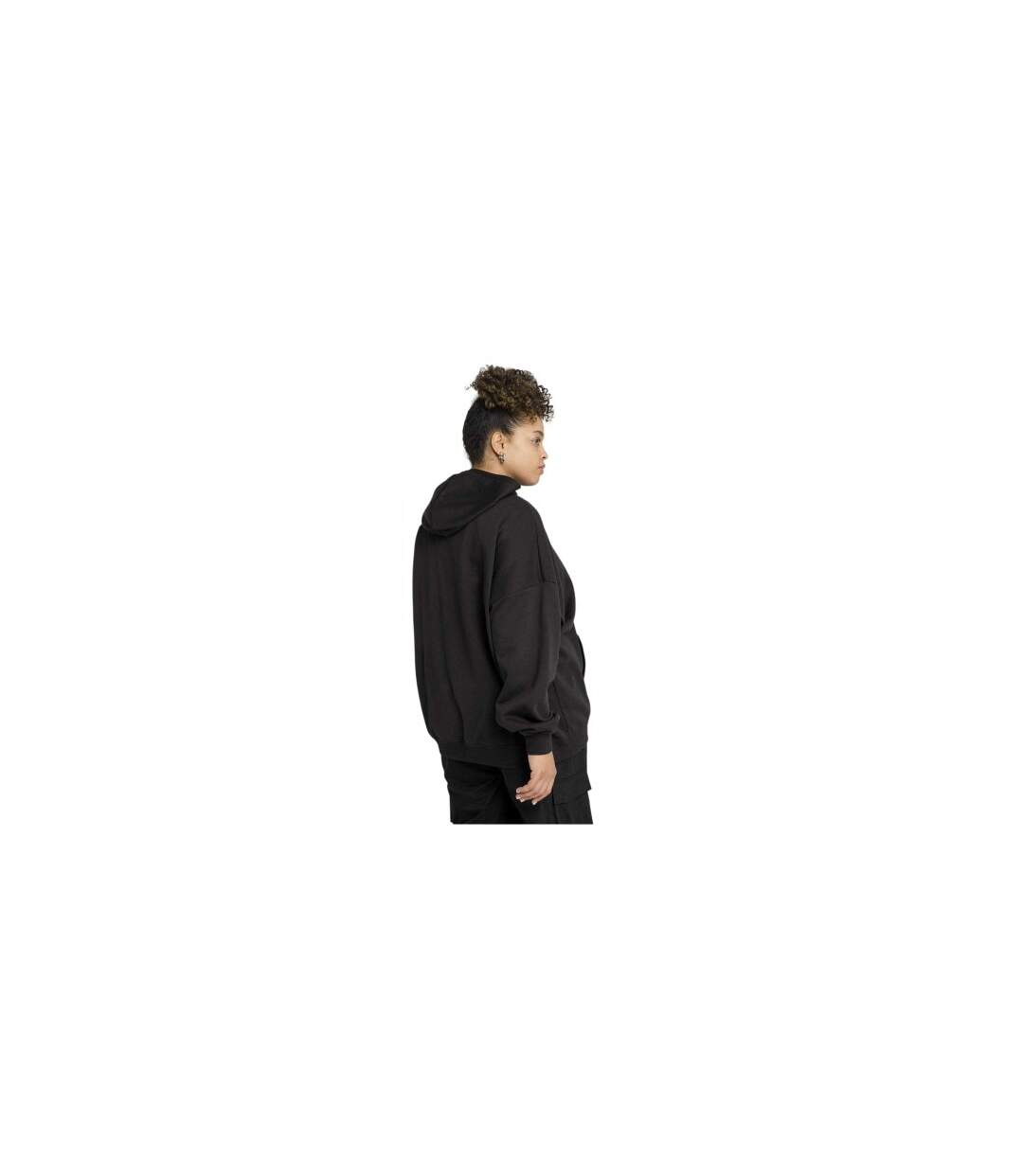 Womens/ladies Essentials Oversized Hoodie Black Puma-1