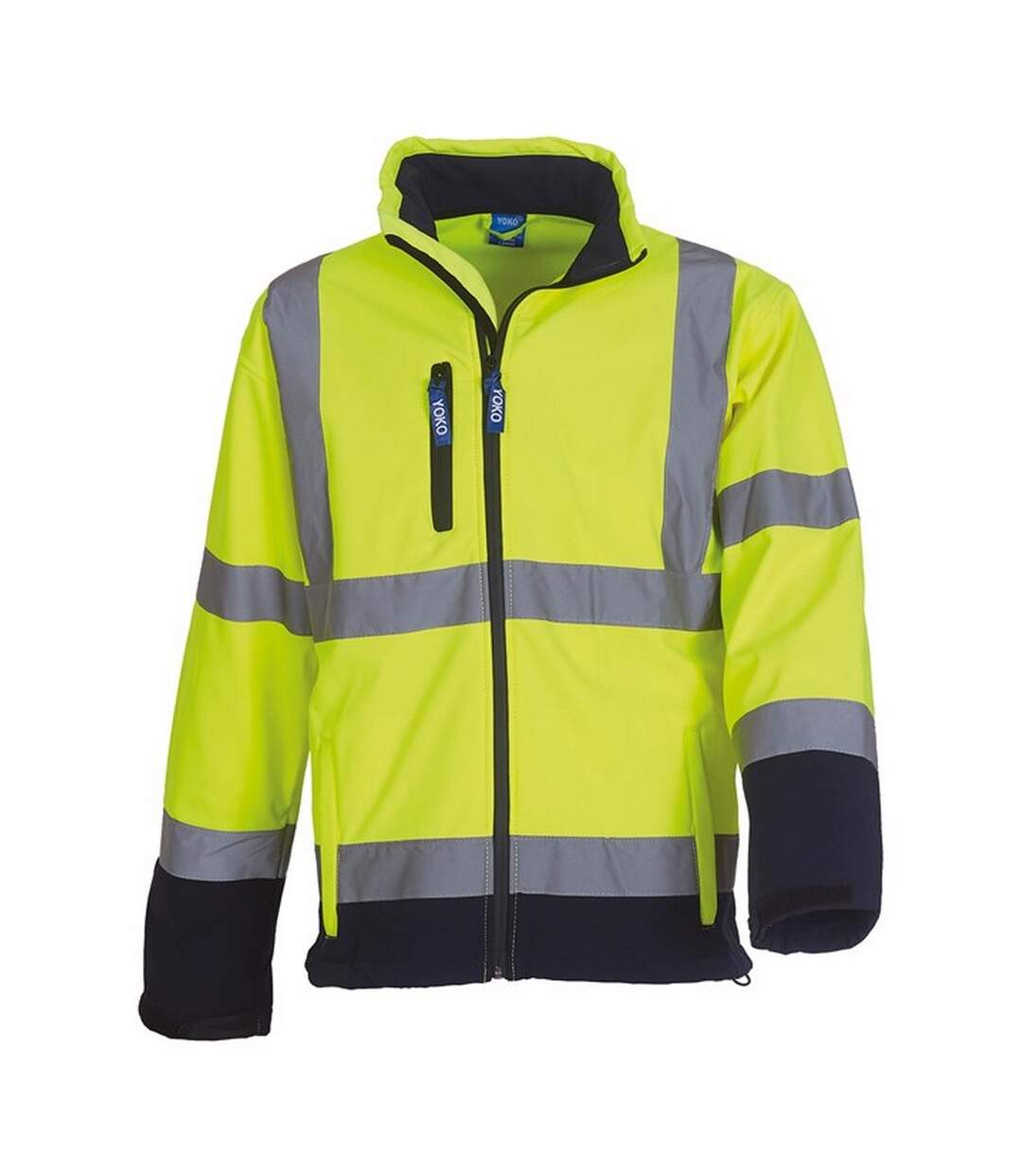 Yoko Veste unisexe à coquille souple Hi-Vis pour adultes (Jaune/Marine) - UTRW9646-1