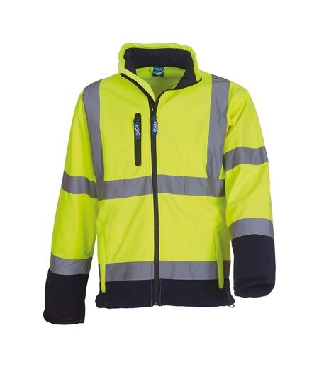 Yoko Veste unisexe à coquille souple Hi-Vis pour adultes (Jaune/Marine) - UTRW9646