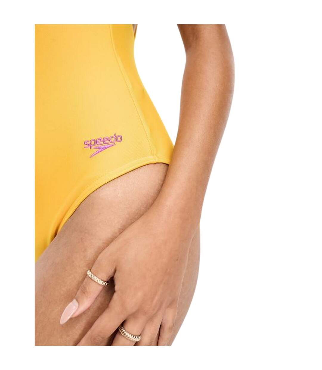 Maillot De Bain 1 Pièce Motif/style Logo Brodé Femme Jaune Speedo-3
