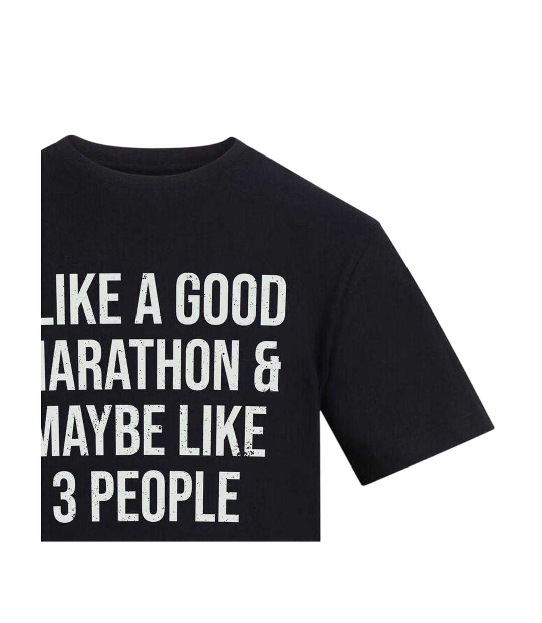 Mens I Like A Good Marathon T-shirt Black AWD-3