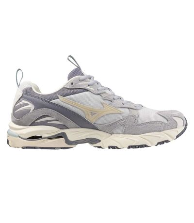 Mens Wave Rider 10 Sportstyle Leather Trainers Grey Mizuno