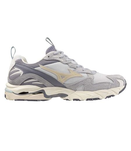 Mens Wave Rider 10 Sportstyle Leather Trainers Grey Mizuno