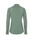 Womens/ladies estambul quarter zip long-sleeved sweatshirt laurel green Roly-2