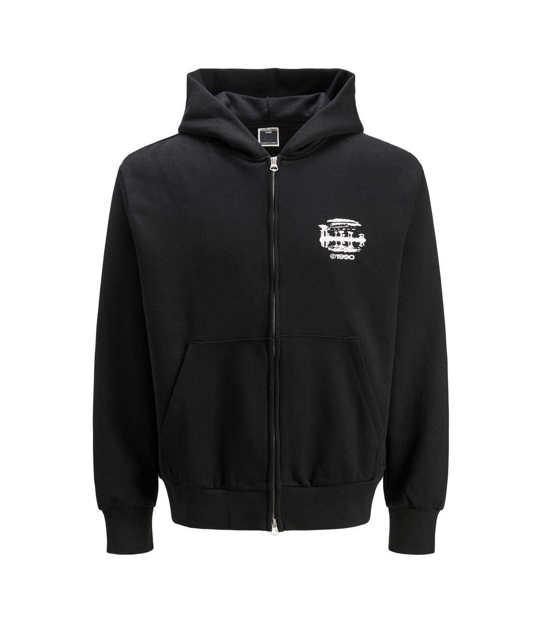 Veste À Capuche Motif/style Imprimé Graphique Homme Noir Jack And Jones-1