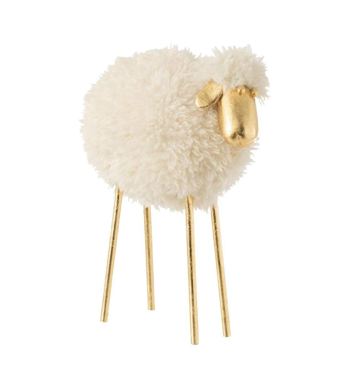 Statuette Déco Design Mouton 33cm Blanc & Or-1