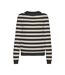 Pull beige/noir femme vero moda happiness - s-1