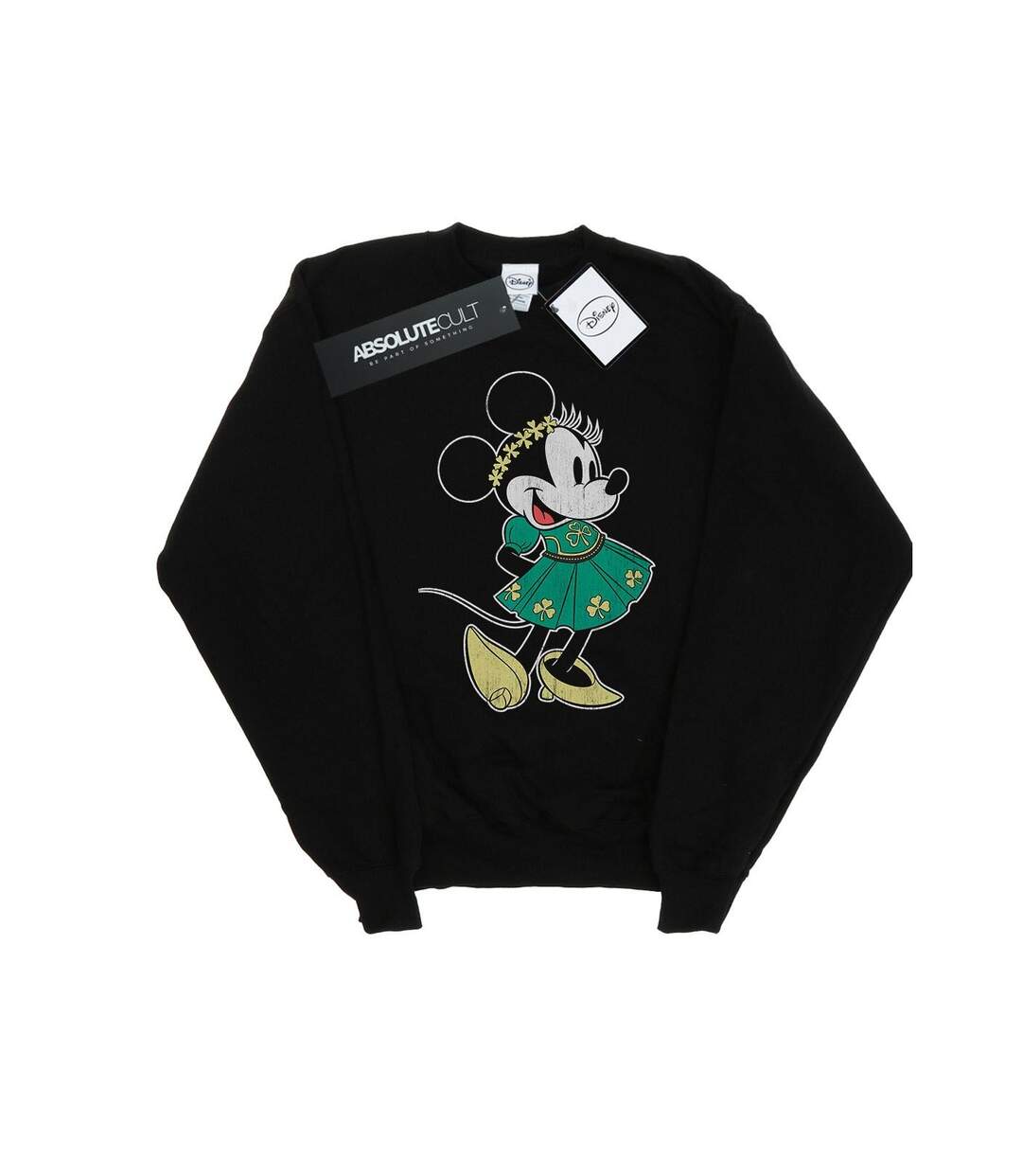 Disney Sweatshirt Minnie Mouse St Patrick's Day Womens/Ladies (Noir) - UTBI27926-1