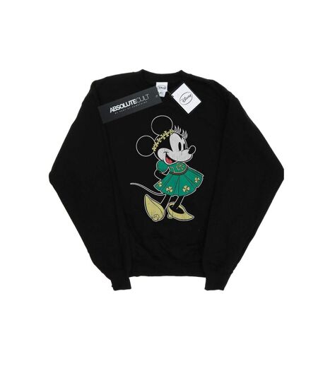 Disney Sweatshirt Minnie Mouse St Patrick's Day Womens/Ladies (Noir) - UTBI27926
