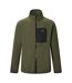 Veste Polaire À Col Montant Motif/style Détail Contrasté Frankie Homme Kaki Foncé Noir Regatta-2