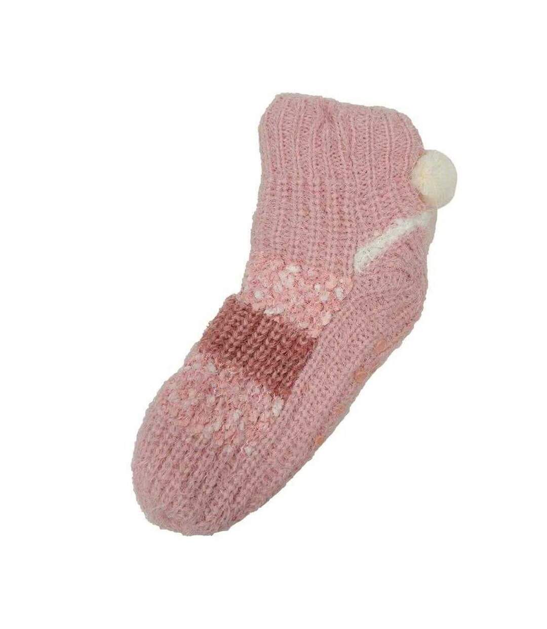 Chaussons Chaussettes Cabin Femme Rose Miso-3