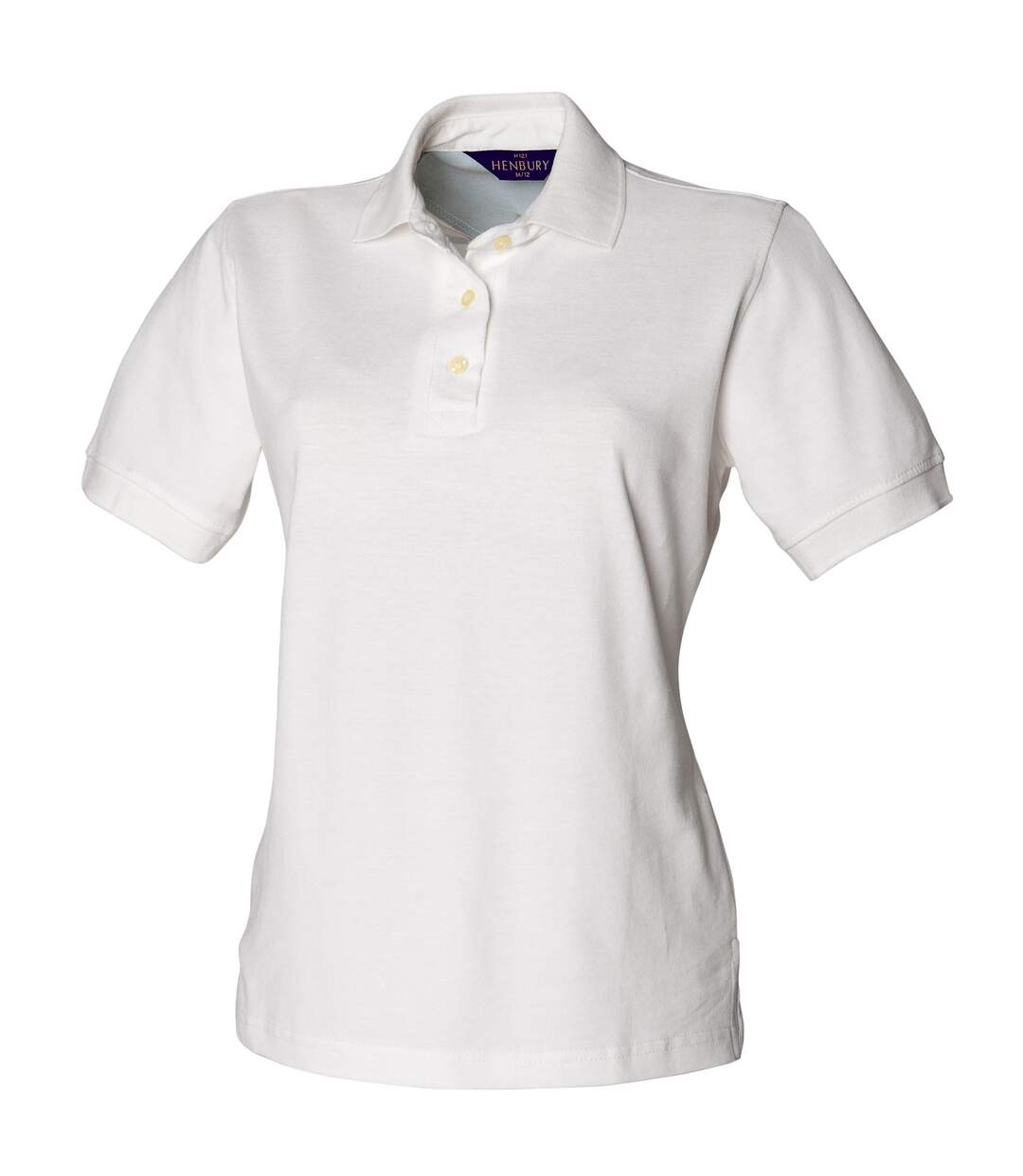 Polo classique à rétention de forme femme blanc Henbury