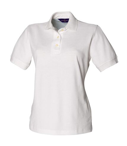 Henbury Womens/Ladies Classic Polo Shirt (White) - UTRW619