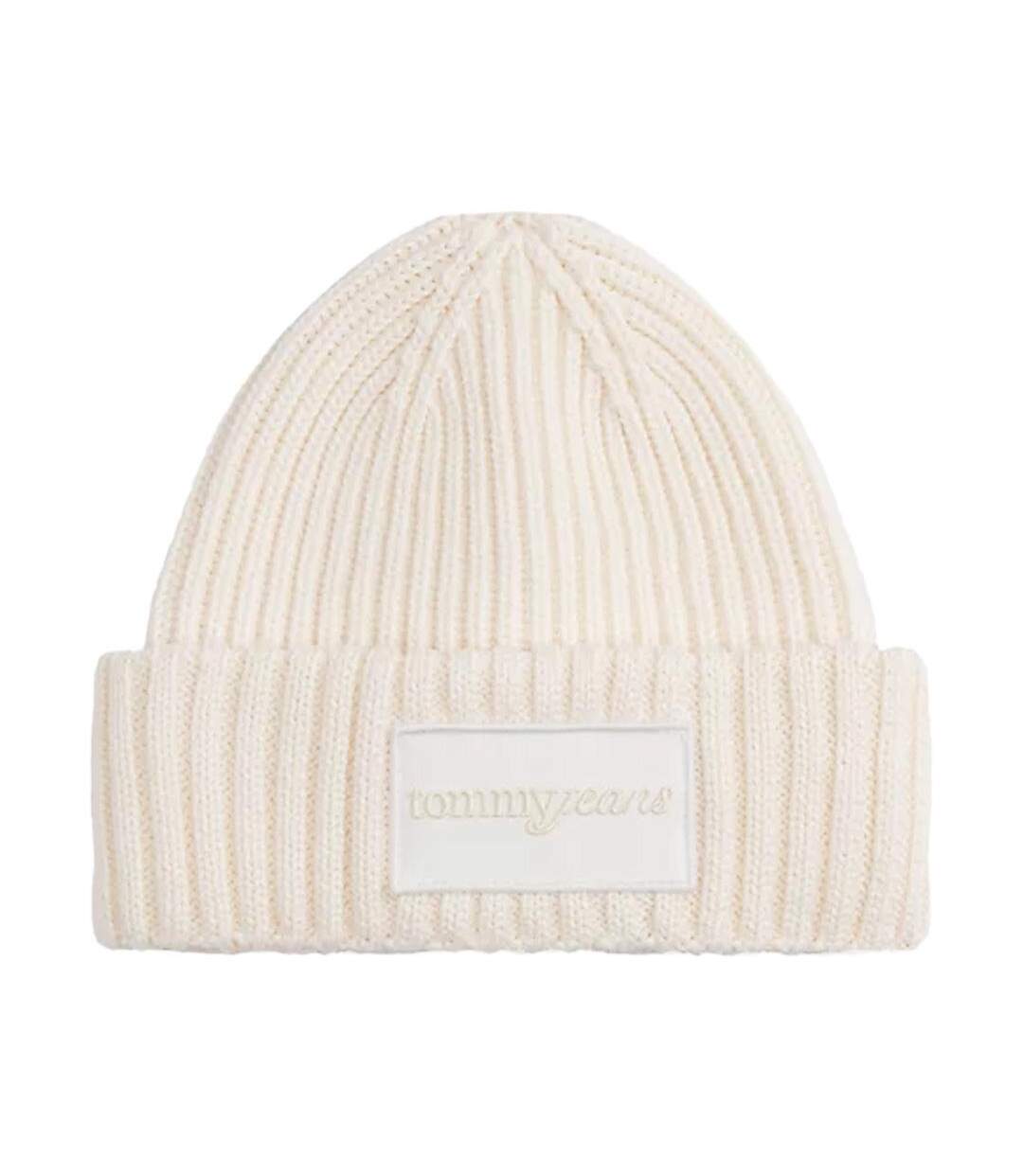 Bonnet blanc femme tommy hilfiger pima flag-1