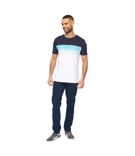 Mens Kemble T-shirt Navy Turquoise Bewley & Ritch