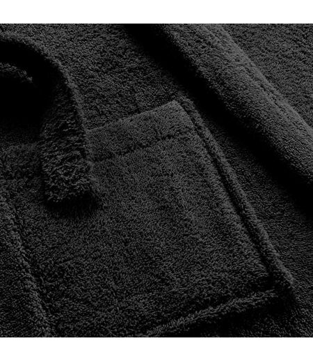 Peignoir Col Châle en Coton Tendresse Noir