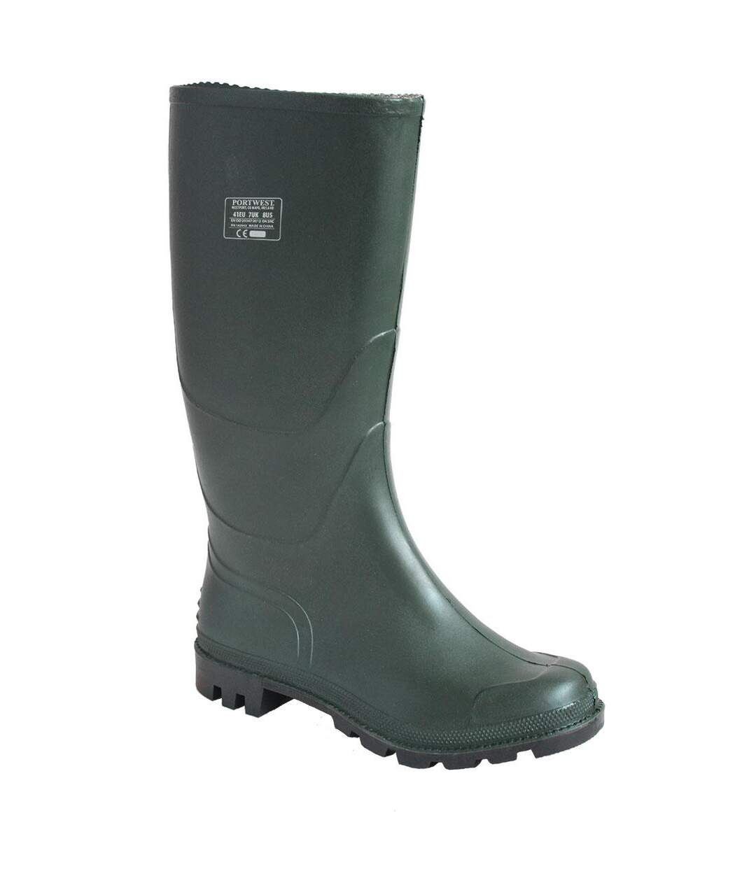 Mens safety wellington boots green Portwest-1