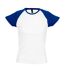 SOLS Womens/Ladies Milky Contrast Short/Sleeve T-Shirt (White/Royal Blue)