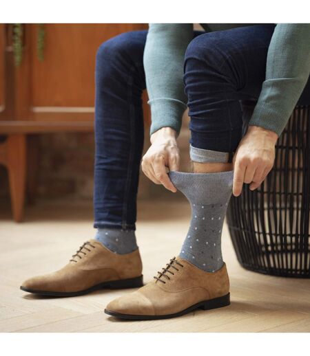 6 paires de chaussettes fantaisie à motifs en coton riche pour hommes