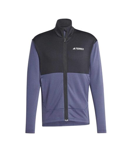 Mens Terrex Fleece Jacket Navy Black Adidas