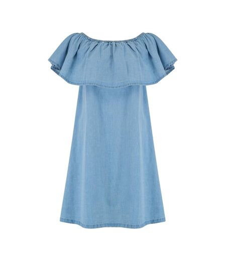 Animal Senorita Woven Dress (Chambray Blue) - UTAN1608