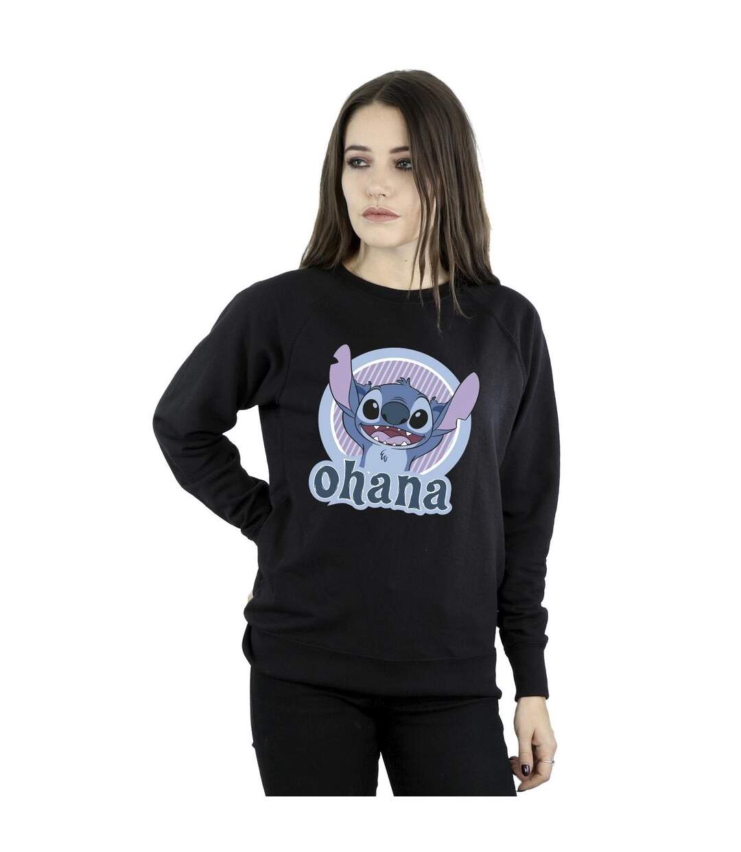 Disney - Sweat LILO AND STITCH OHANA CIRCLE - Femme (Noir) - UTBI22870-2