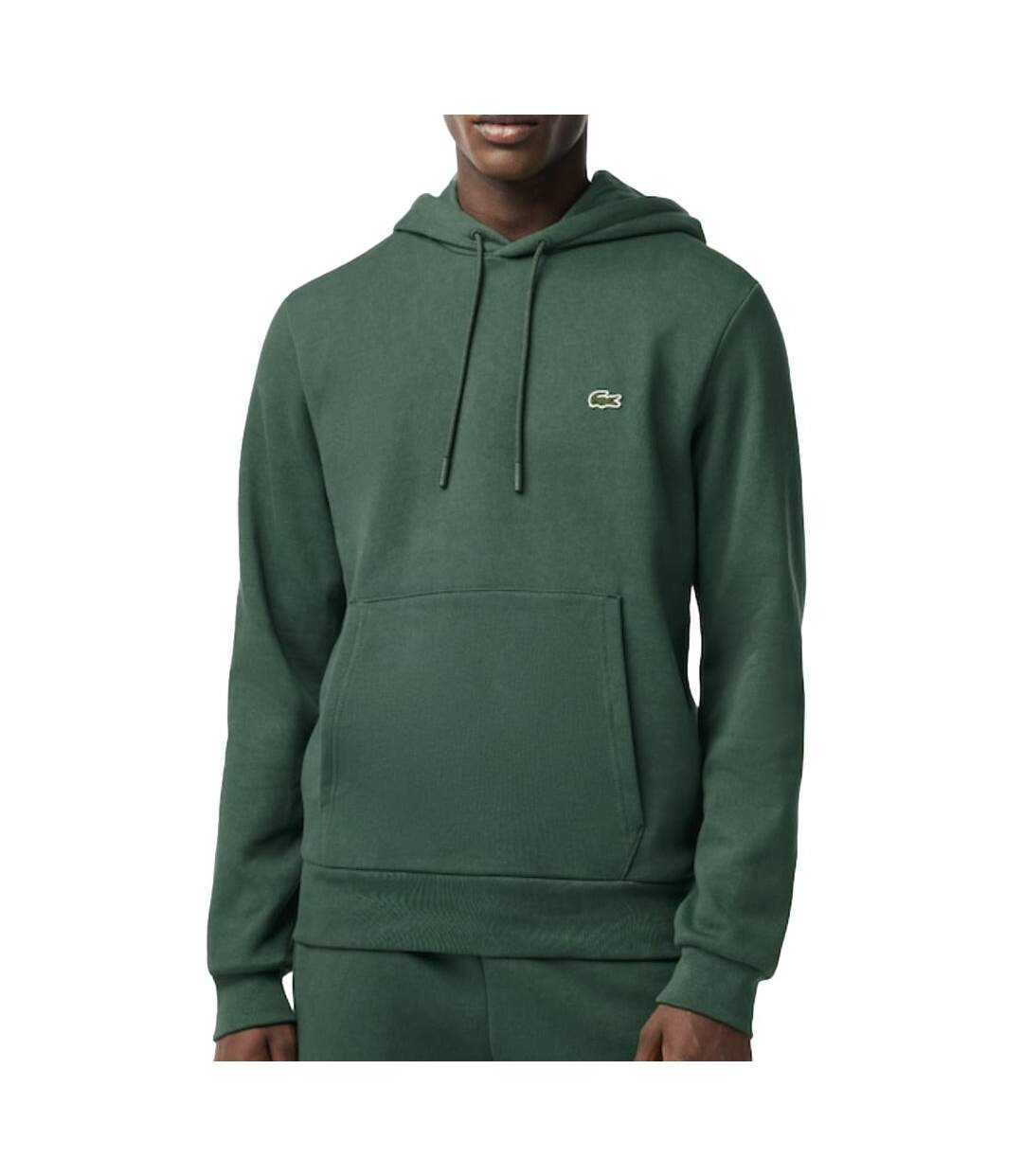 Sweat vert foncé homme lacoste en mollet-1