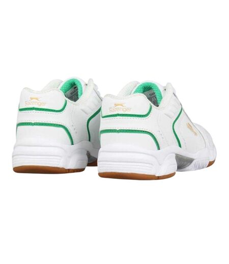 Chaussures De Tennis Femme Blanc Vert Marron Pâle Slazenger