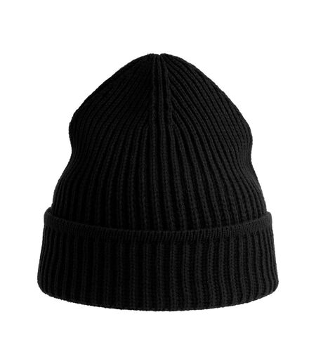 Atlantis Unisex Adult Maple Ribbed Recycled Beanie (Dark Grey Melange)