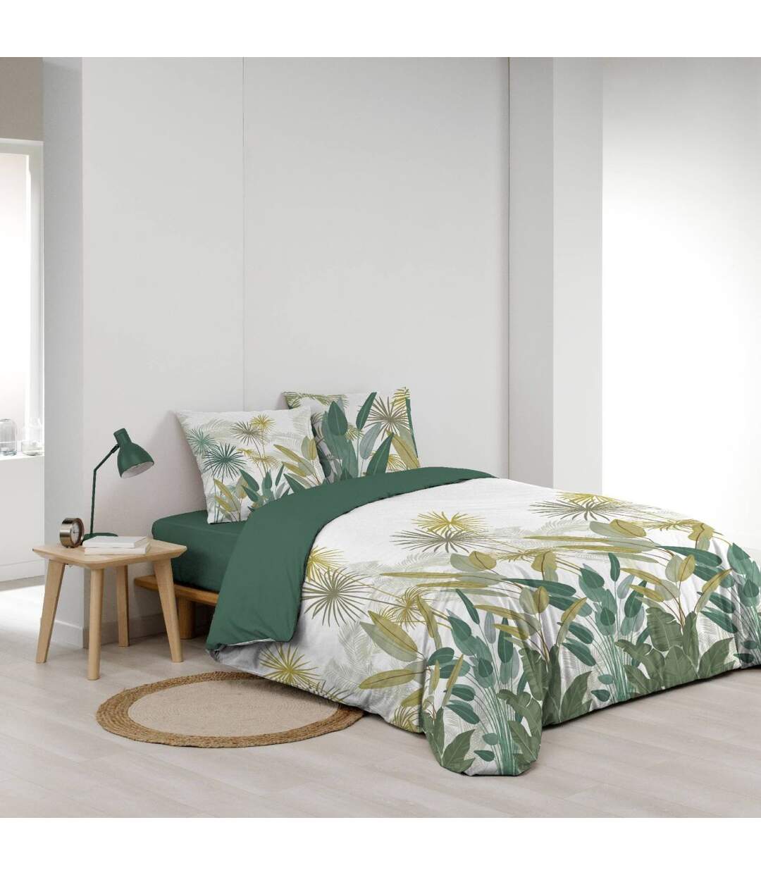 Parure de Lit 3 Pièces Otika 240x220cm Vert-2