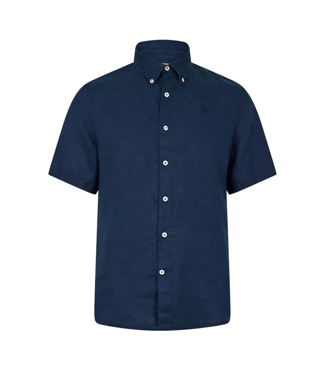 Mens Mill Brook Linen Collared Button-down Shirt Dark Sapphire Timberland-1