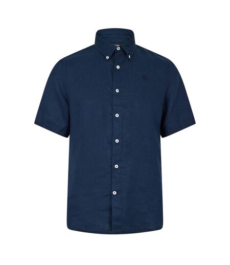 Mens Mill Brook Linen Collared Button-down Shirt Dark Sapphire Timberland