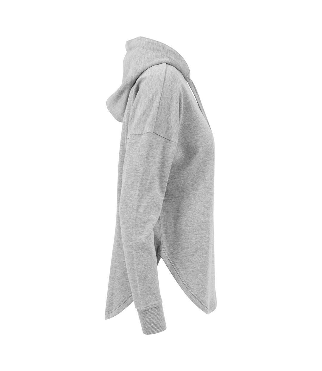 Sweat À Capuche Femme Gris Build Your Brand-4