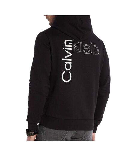 Sweat à Capuche Noir Homme Calvin Klein Jeans Angled - L