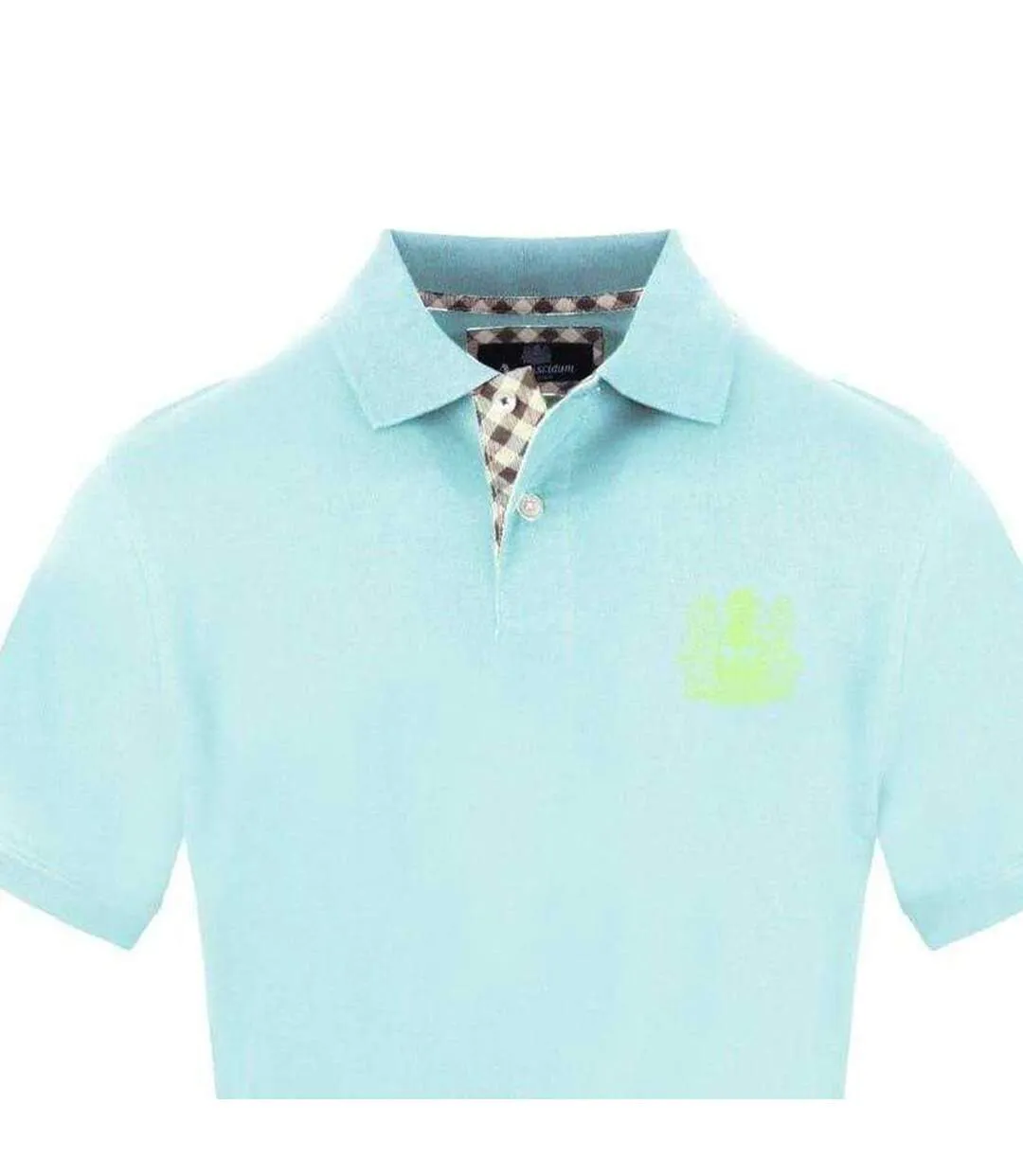 Polo Manches Courtes Motif/style Logo Brodé Homme Bleu Ciel Aquascutum-3